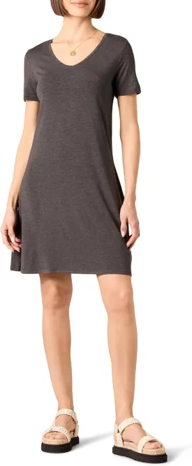 Amazon Essentials Women's Regular Short-Sleeve V-Neck Swing Dress