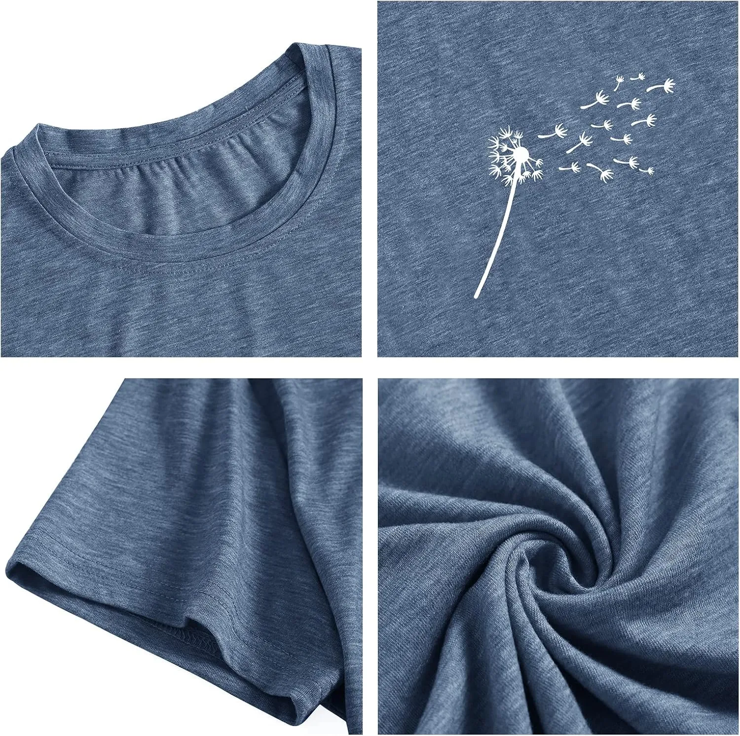 Binshre Plus Size Tops for Women Cute Graphic Tees Loose Fit Flower Printing Short Sleeve Crew Neck T Shirts