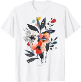 Boho Style Floral Pastel Design Flowers Hipster Streetwear T-Shirt