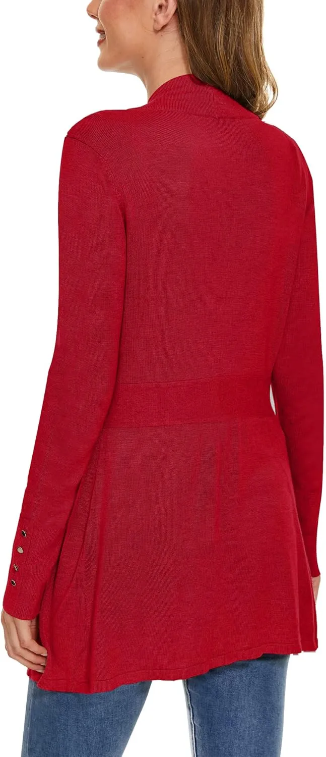 Cardigan for Women Dressy Casual Long Sleeve Open Front Knit Cardigan Sweaters