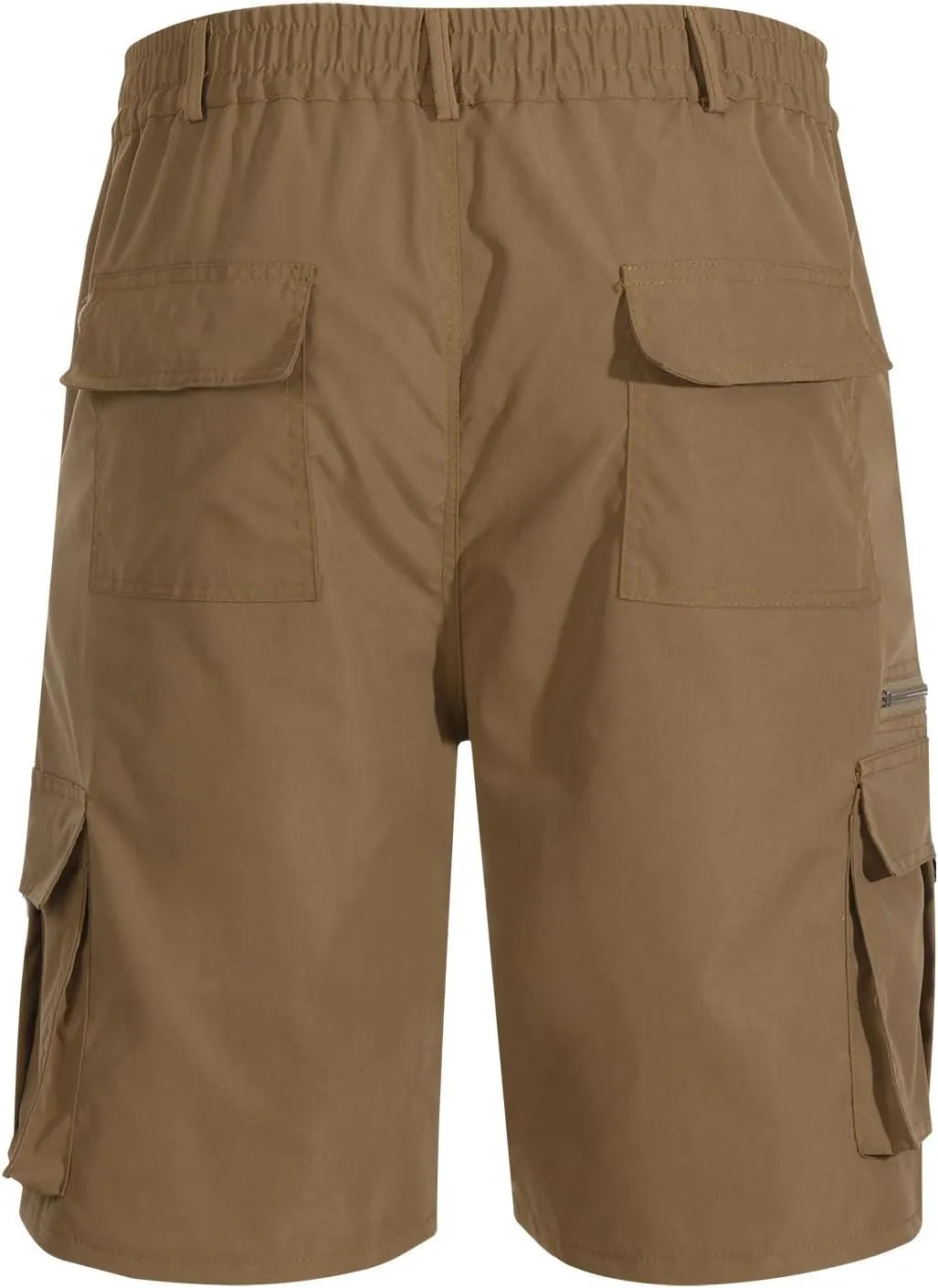 Cargo Shorts for Men Casual Summer Hiking Shorts Elastic Waist Knee Length Big and Tall Bermuda Shorts with Pockets