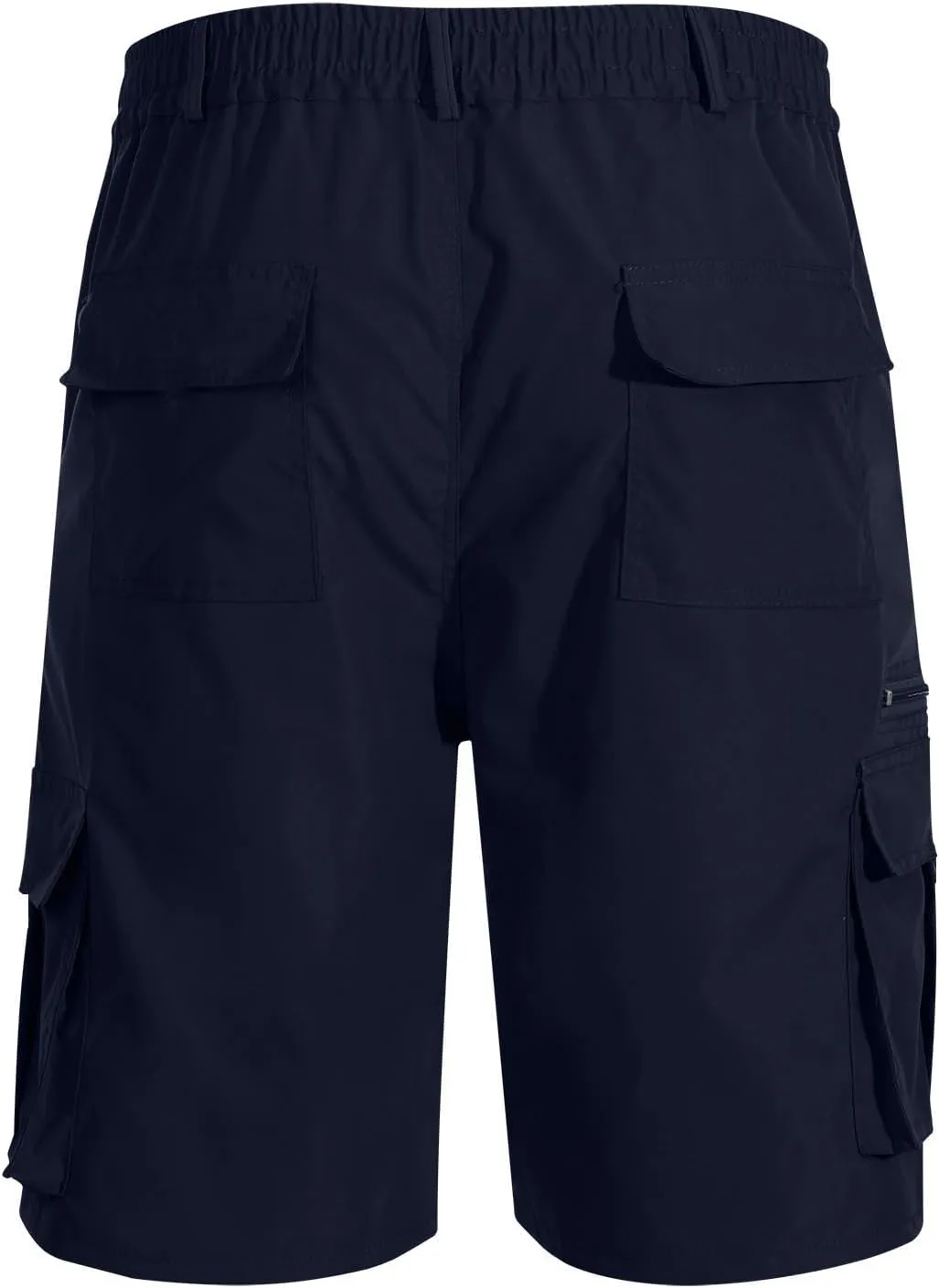 Cargo Shorts for Men Casual Summer Hiking Shorts Elastic Waist Knee Length Big and Tall Bermuda Shorts with Pockets