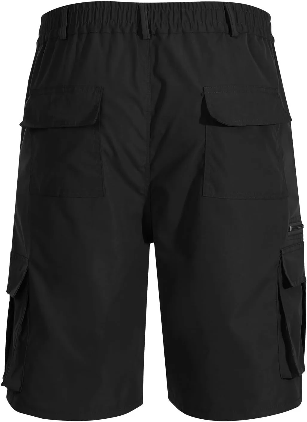 Cargo Shorts for Men Casual Summer Hiking Shorts Elastic Waist Knee Length Big and Tall Bermuda Shorts with Pockets