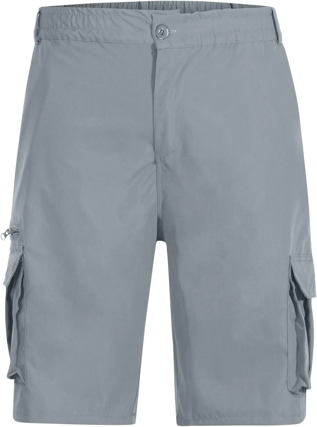 Cargo Shorts for Men Casual Summer Hiking Shorts Elastic Waist Knee Length Big and Tall Bermuda Shorts with Pockets