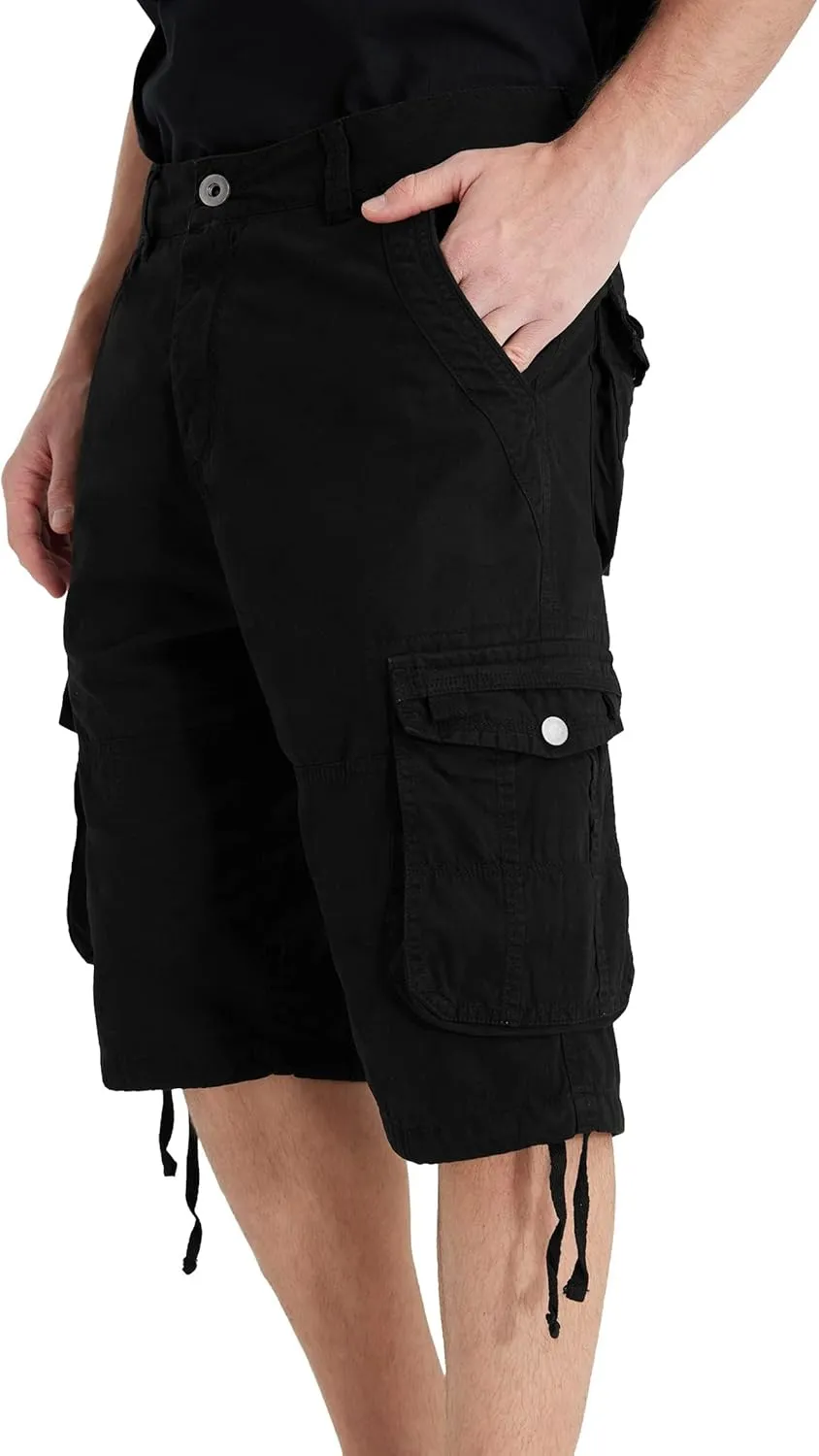 Cargo Shorts for Men Multi Pockets Mens Shorts Below Knee Casual Hiking Summer Shorts