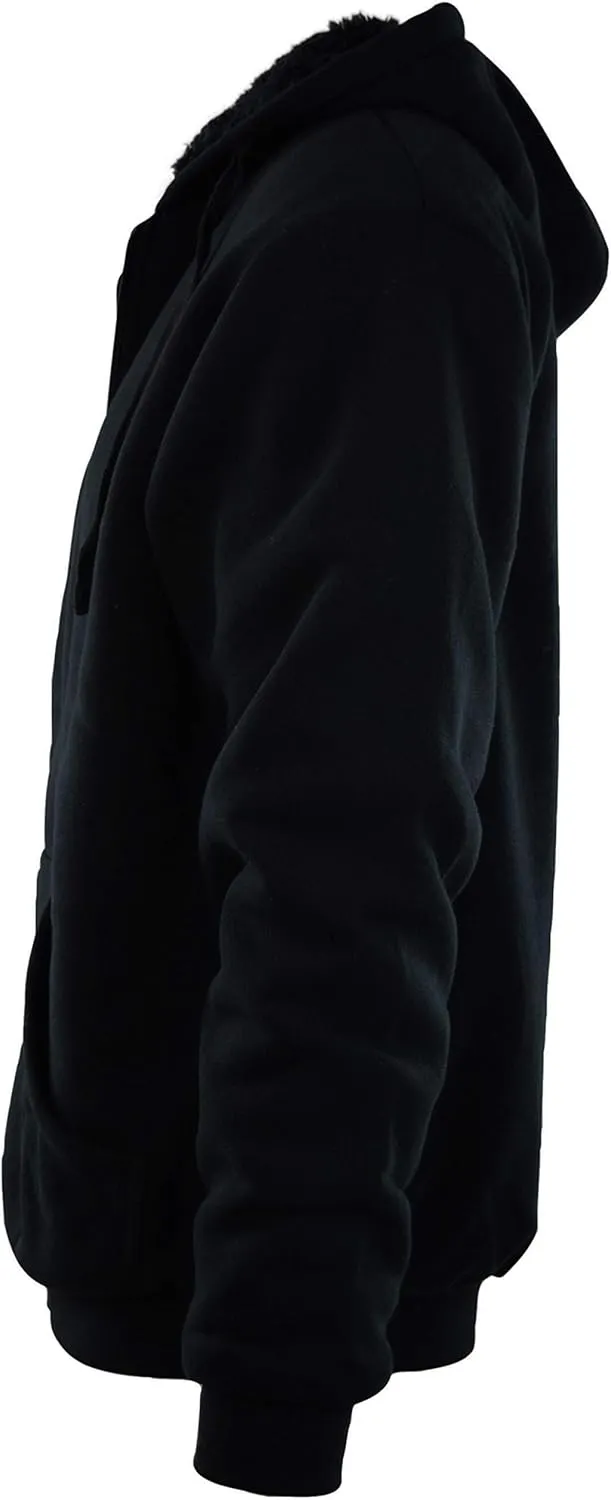 ChoiceApparel Mens Full Zipper Fleece Basic Hoodie with Lining