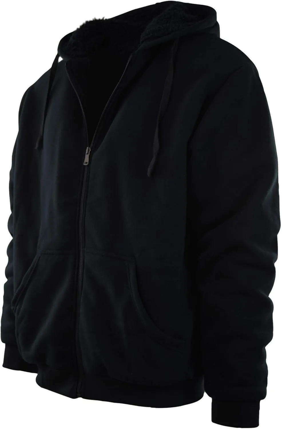 ChoiceApparel Mens Full Zipper Fleece Basic Hoodie with Lining