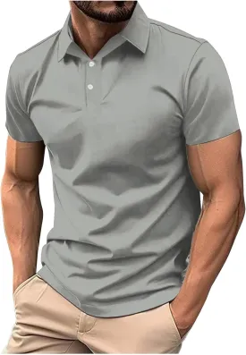 Classic Polo Shirts for Men Casual Premium Short Sleeve Fitted Golf Tshirt Summer Business Collared Work Tops Tees