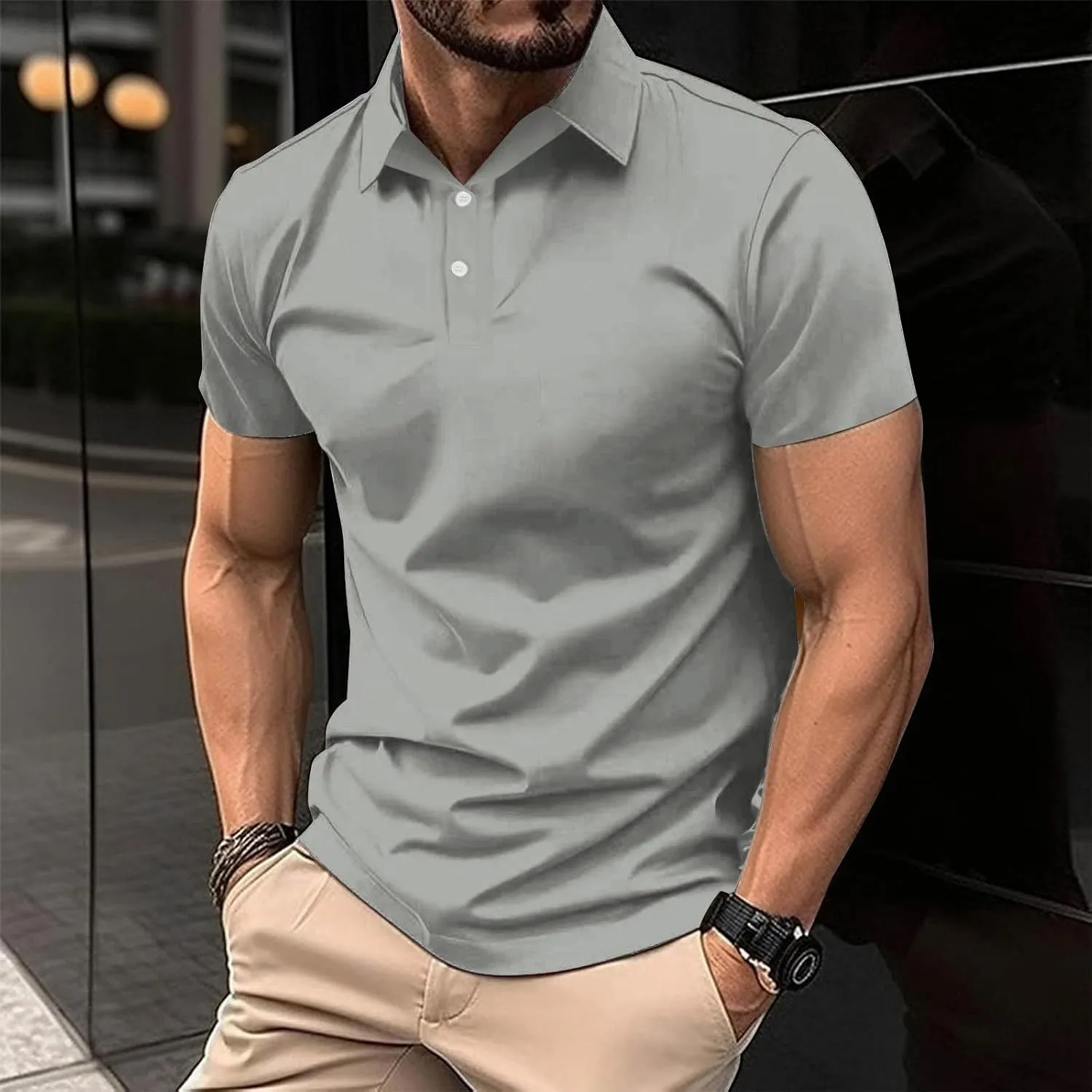 Classic Polo Shirts for Men Casual Premium Short Sleeve Fitted Golf Tshirt Summer Business Collared Work Tops Tees