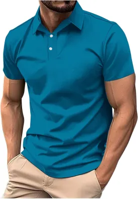 Classic Polo Shirts for Men Casual Premium Short Sleeve Fitted Golf Tshirt Summer Business Collared Work Tops Tees