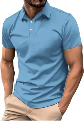 Classic Polo Shirts for Men Casual Premium Short Sleeve Fitted Golf Tshirt Summer Business Collared Work Tops Tees