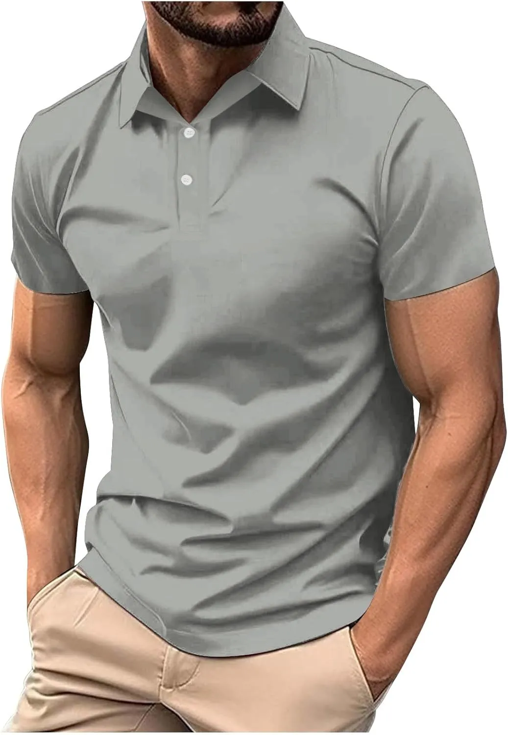 Classic Polo Shirts for Men Casual Premium Short Sleeve Fitted Golf Tshirt Summer Business Collared Work Tops Tees