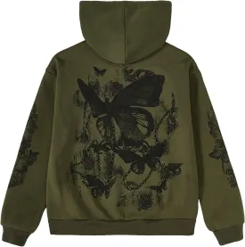 COZYEASE Women's Slogan Graphic Print Drawstring Hoodie Kangaroo Pocket Thermal Sweatshirt