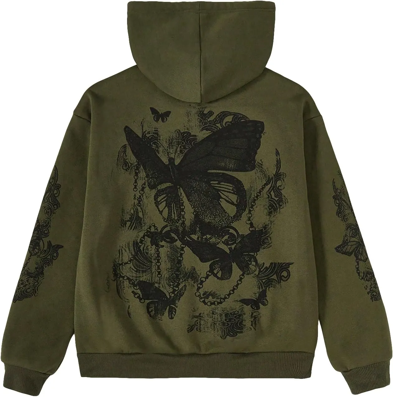 COZYEASE Women's Slogan Graphic Print Drawstring Hoodie Kangaroo Pocket Thermal Sweatshirt