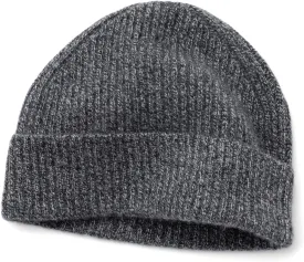 Fishers Finery Men's 100% Pure Cashmere Ribbed Cuffed Hat; Ultra Plush