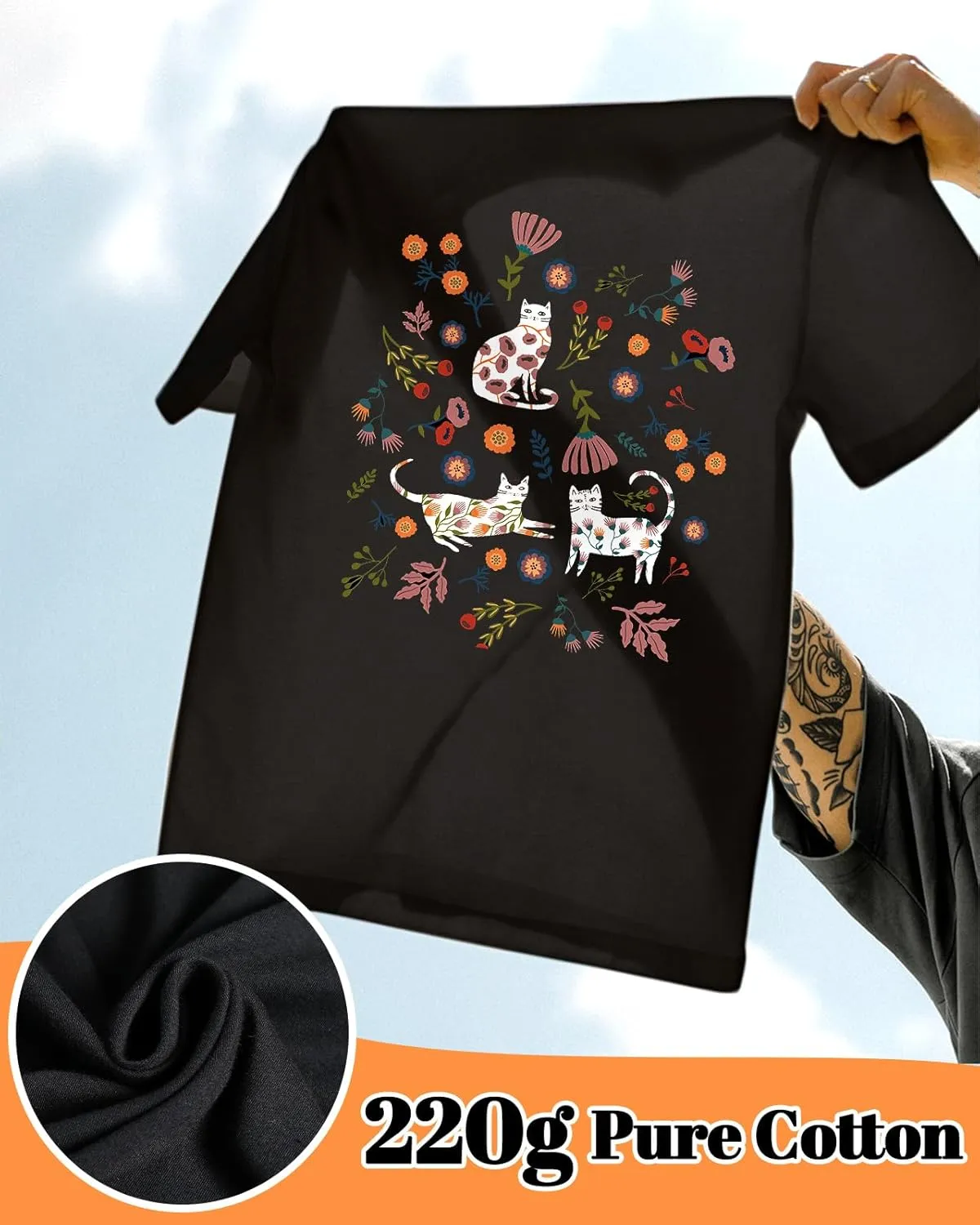 Flafens Graphic Tees T Shirts for Women - Cute Womens T-Shirts Cotton Tshirts Tops Teens Girls