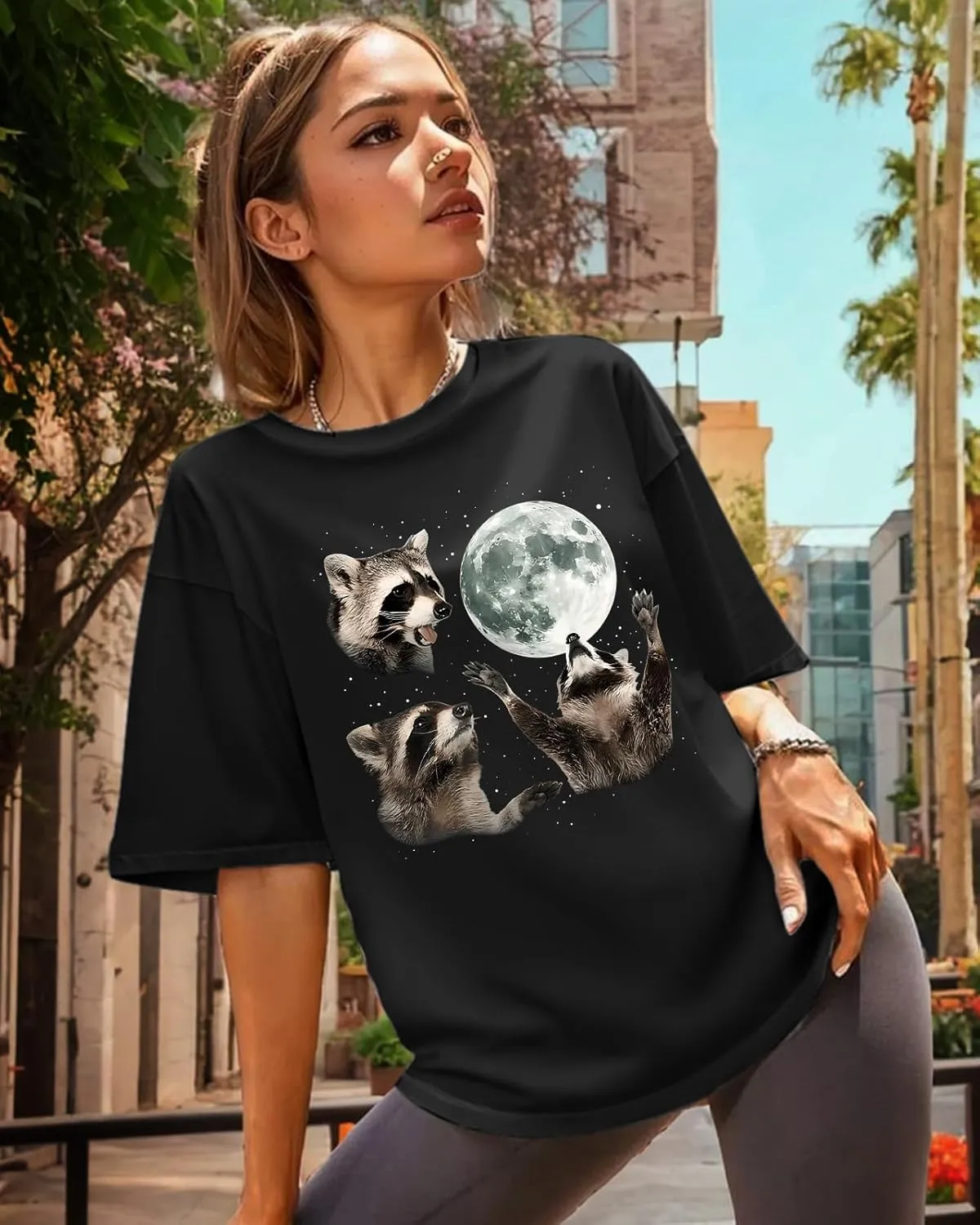 Flafens Graphic Tees T Shirts for Women - Cute Womens T-Shirts Cotton Tshirts Tops Teens Girls