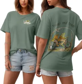 Flafens T Shirts for Women Graphic Tees - Womens T-Shirts Cotton Cute Fit Tshirts Teens Girls
