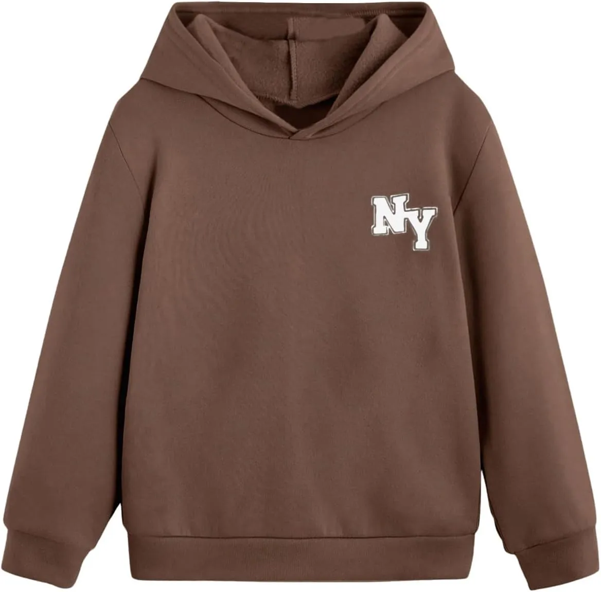 Floerns Boys Graphic Print Sweatshirt Long Sleeve Drop Shoulder Pullover Hoodie