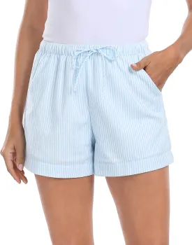 HDE Women's Linen Blend Drawstring Shorts High Waisted 4" Inseam Summer Shorts HDE Women's Linen Blend Drawstring Shorts High Waisted 4" Inseam Summer Shorts