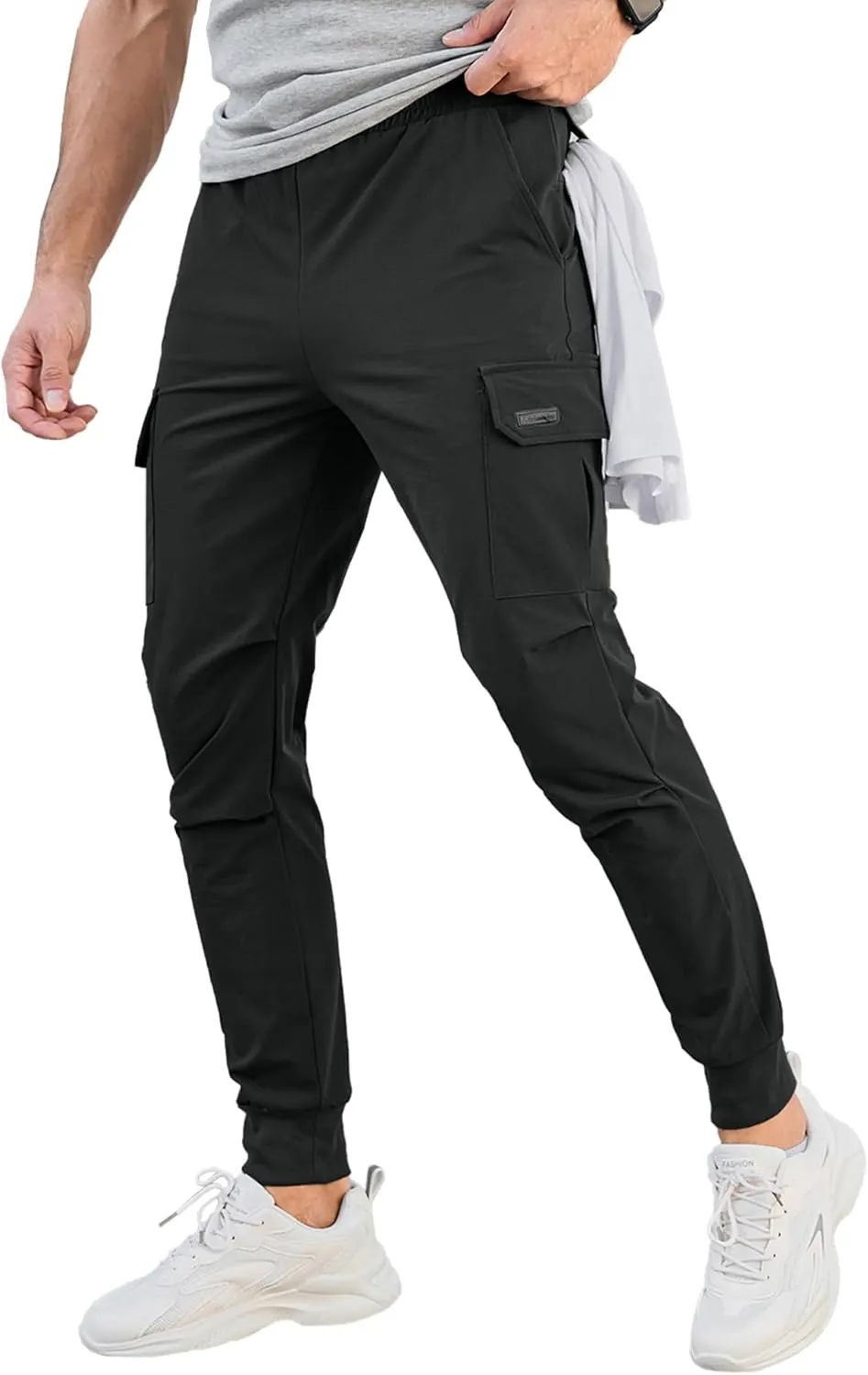 HOTake Men's Joggers Pants 4 Way Stretch Sweatpants with Pockets Cargo Joggers for Men Slim Fit Athletic Pants