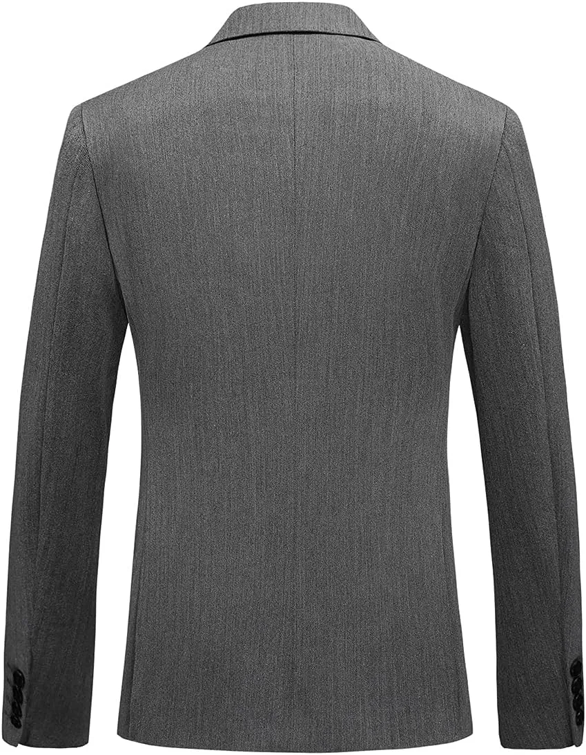 KUDORO Mens Suits 3 Piece Slim Fit Suit Double Breasted Pinstripe Suit Formal Wedding Tuxedo Suit