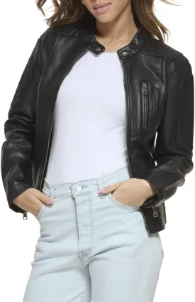Levi's Women's Faux Leather Motocross Racer Jacket (Standard and Plus) Levi's Women's Faux Leather Motocross Racer Jacket (Standard and Plus)
