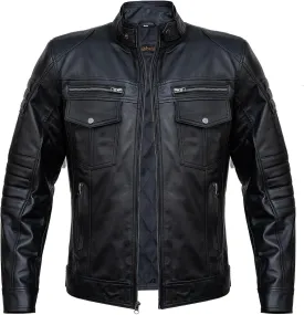 Men Cafe Racer Motorcycle Style Solid Color Leather Jacket | Mens Slim Fit Motorcycle Brown Leather Jacket Men Cafe Racer Motorcycle Style Solid Color Leather Jacket | Mens Slim Fit Motorcycle Brown Leather Jacket