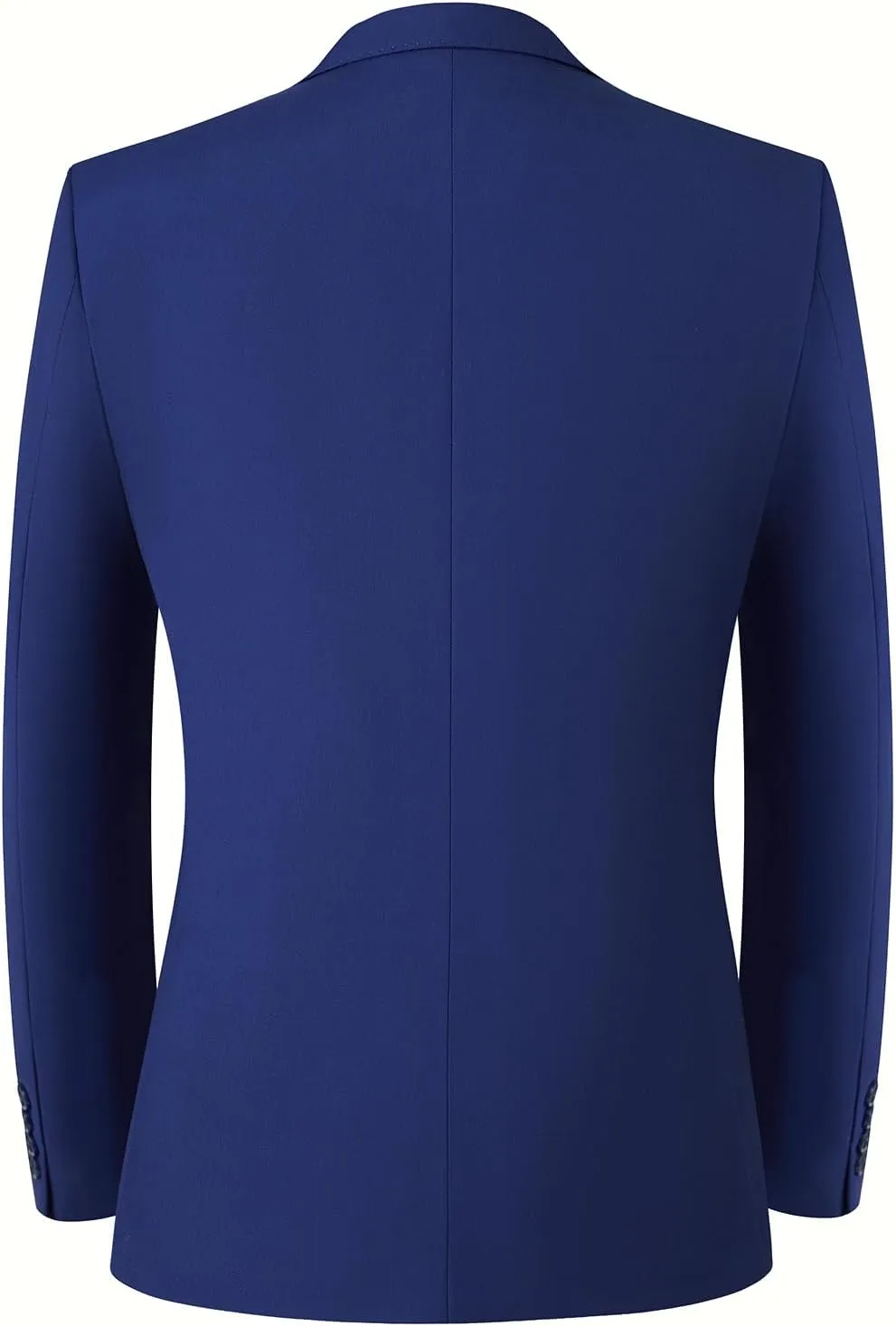 Mens 2 Piece Suit Slim Fit Double Breasted Solid Color Tuxedo Blazer Pants for Prom with Tie