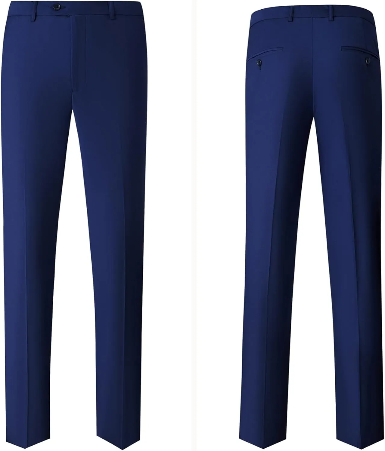 Mens 2 Piece Suit Slim Fit Double Breasted Solid Color Tuxedo Blazer Pants for Prom with Tie