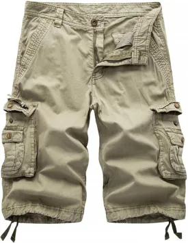 Men's Camo Cargo Shorts Relaxed Fit Multi-Pocket Outdoor Camouflage Cargo Shorts Cotton
