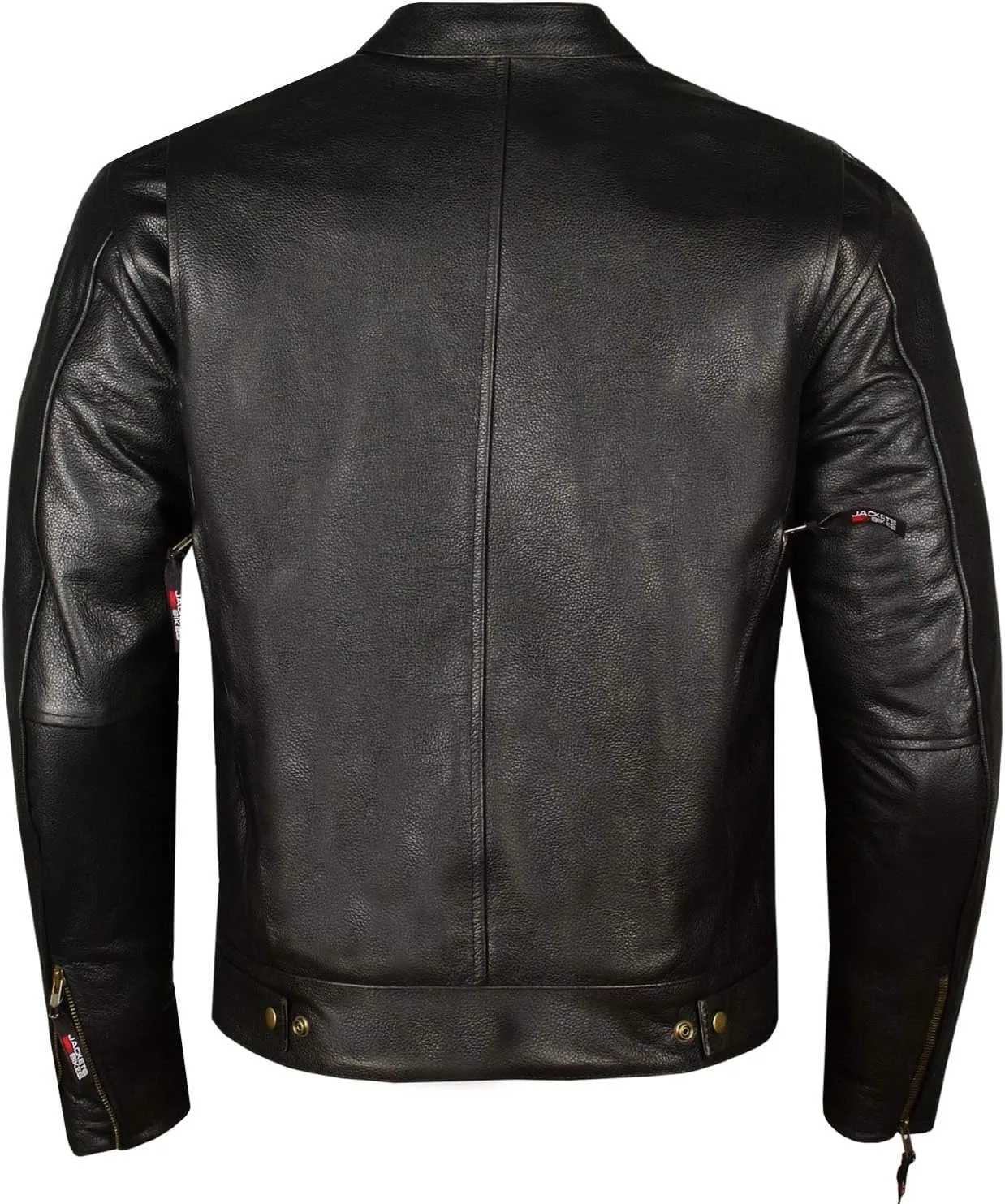 Men's Commuter Premium Natural Buffalo Leather Motorcycle Jacket CE Armor Conceal Carry Gun Pockets Cruiser Biker Black S