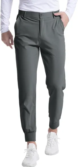 Mens Golf Joggers Pants Lightweight Stretchy Casual Slim Fit Sweatpants Work Dress Running Travel Trouser with Pocket