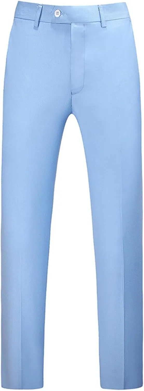 Mens Slim Fit Golf Pants Stretch Flat Front Straight Leg Chinos Dress Pant Big and Tall Casual Wrinkle Free Suit Pant