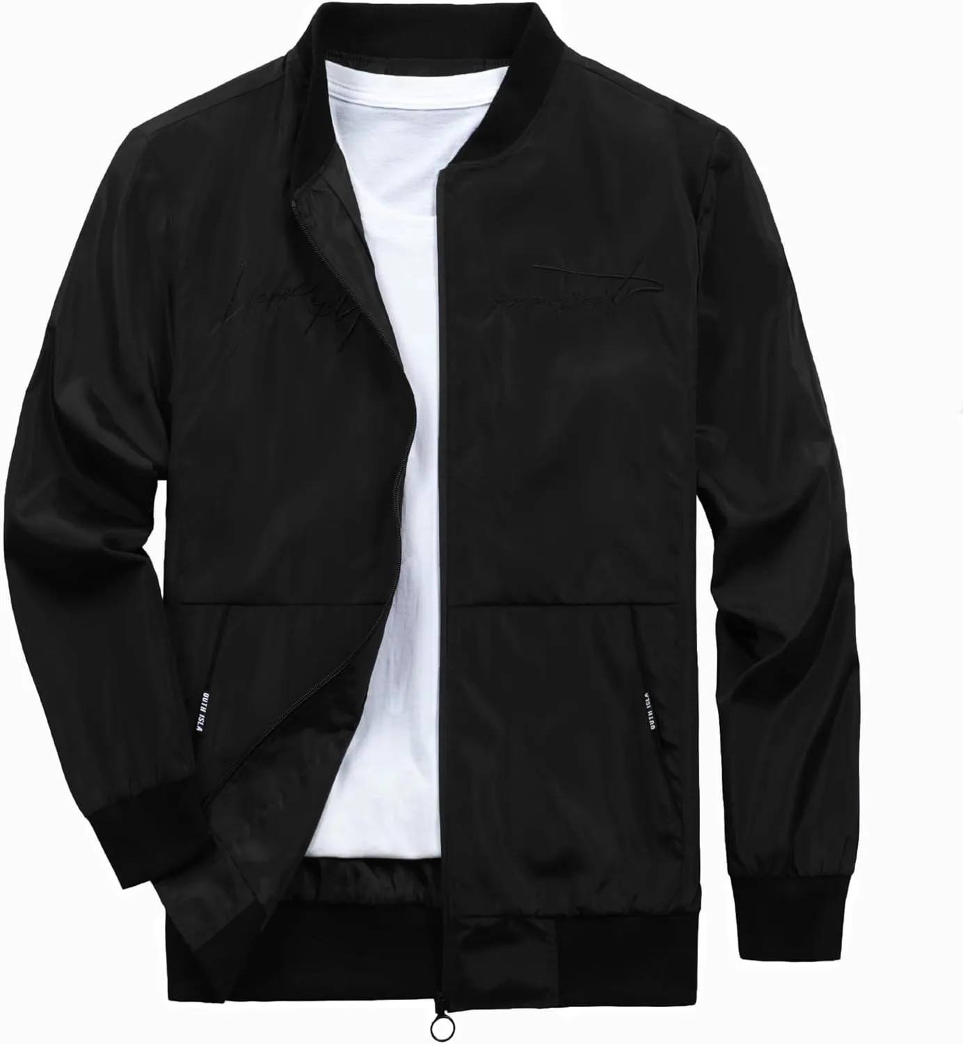 Men's Slim Fit Lightweight Bomber Jacket Softshell Sportswear Jacket Casual Bomber Jackets Fall Spring Summer Clothes