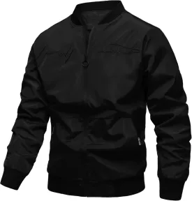 Men's Slim Fit Lightweight Bomber Jacket Softshell Sportswear Jacket Casual Bomber Jackets Fall Spring Summer Clothes