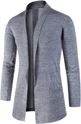 Mens Stylish Casual Cardigan Sweater Comfortable Slim Fit Fall 2023 Winter Coats Shawl Collar Soft Fabric V Neck Jackets