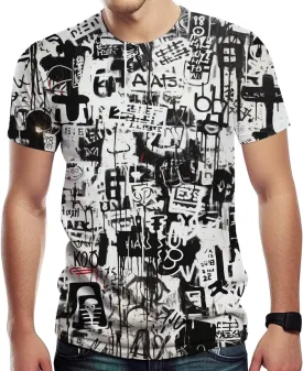 Mens Womens Hipster Hip-Hop Urban Tees Street Graffiti Print T-Shirt