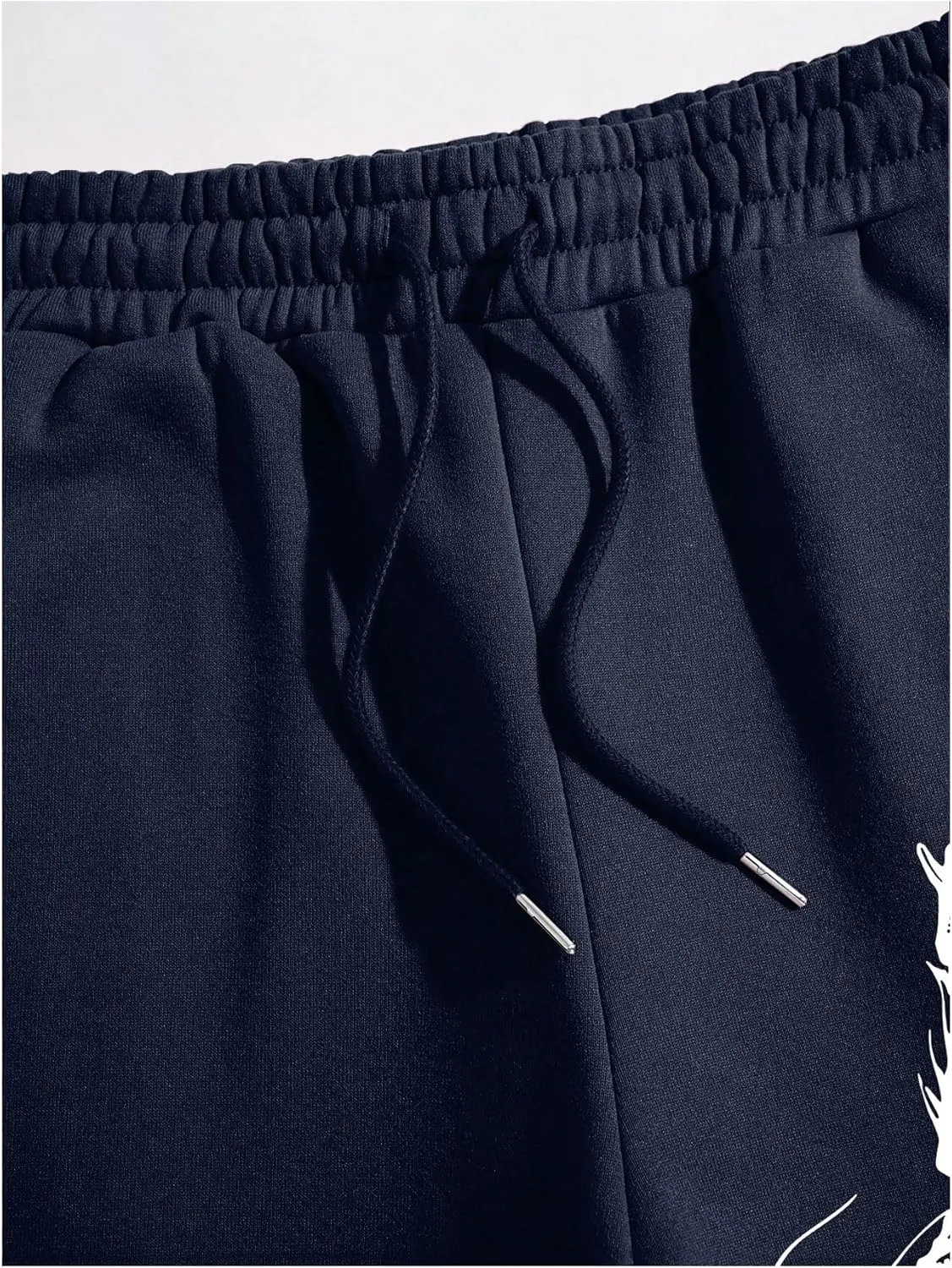 Men's Y2K Graphic Sweatpants Drawstring Waist Workout Jogger Pants Casual Lounge with Pockets