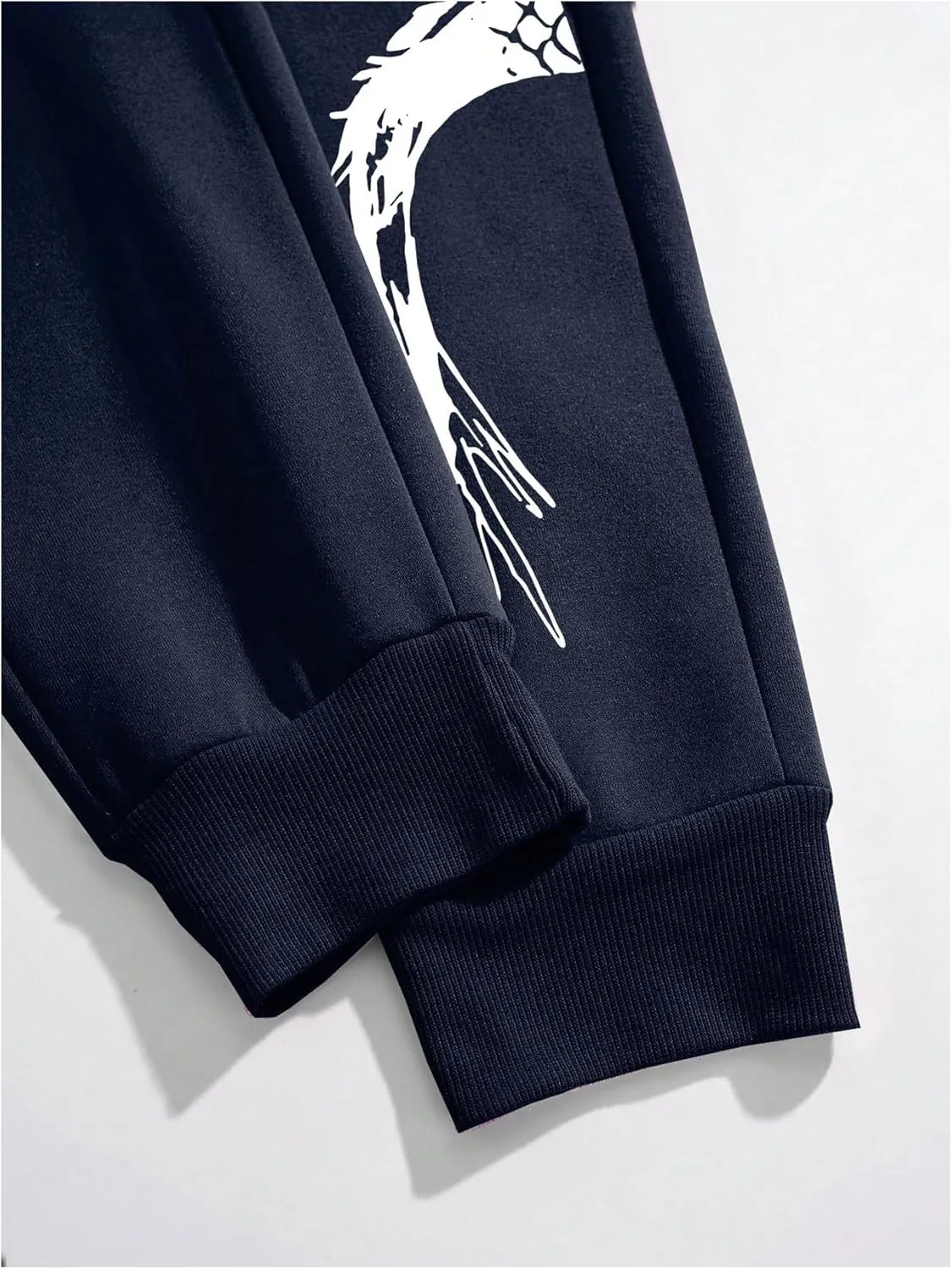 Men's Y2K Graphic Sweatpants Drawstring Waist Workout Jogger Pants Casual Lounge with Pockets