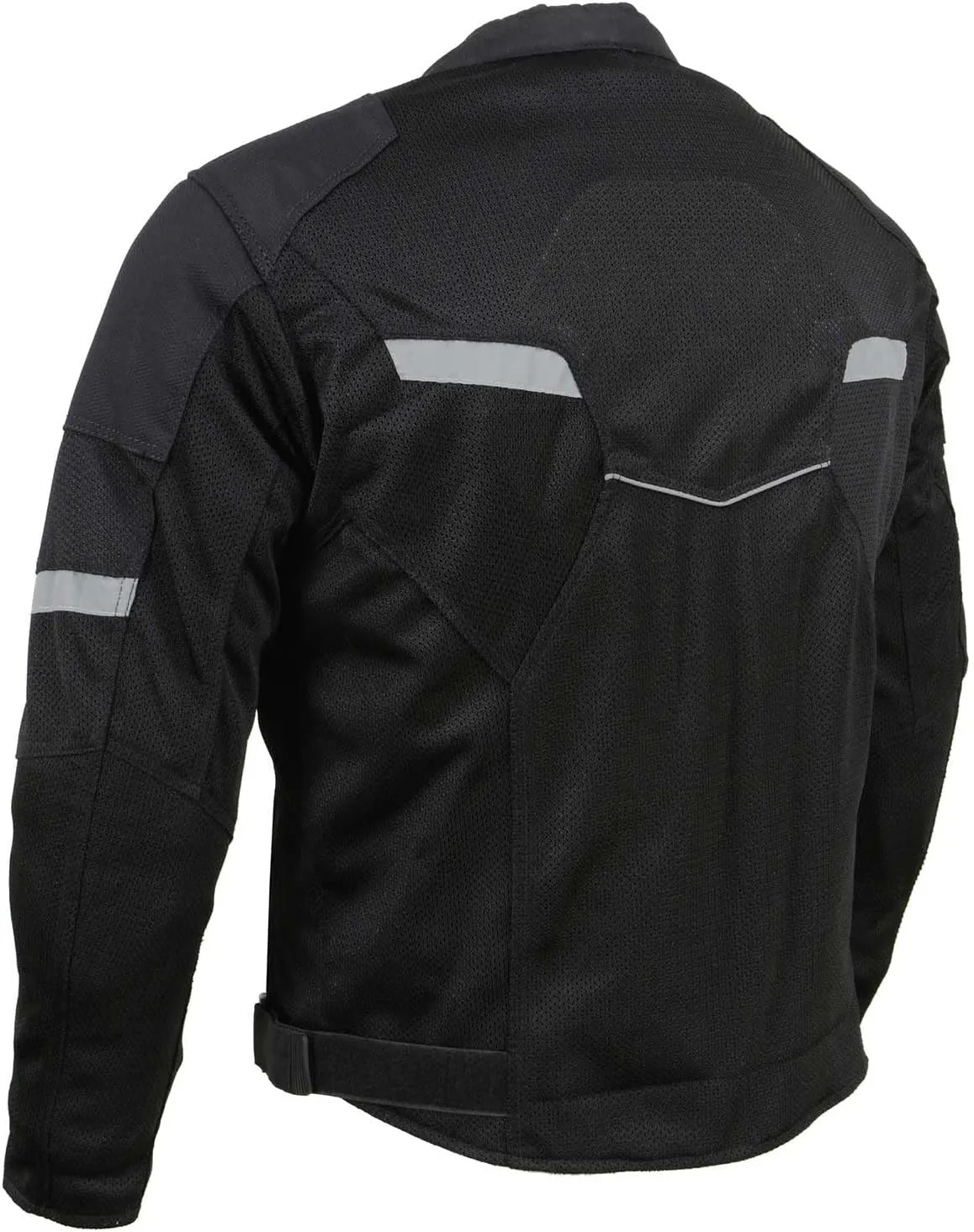 Milwaukee Leather MPM1792 Men's Black CE Armored Textile Motorcycle Jacket- All Season Biker Jacket