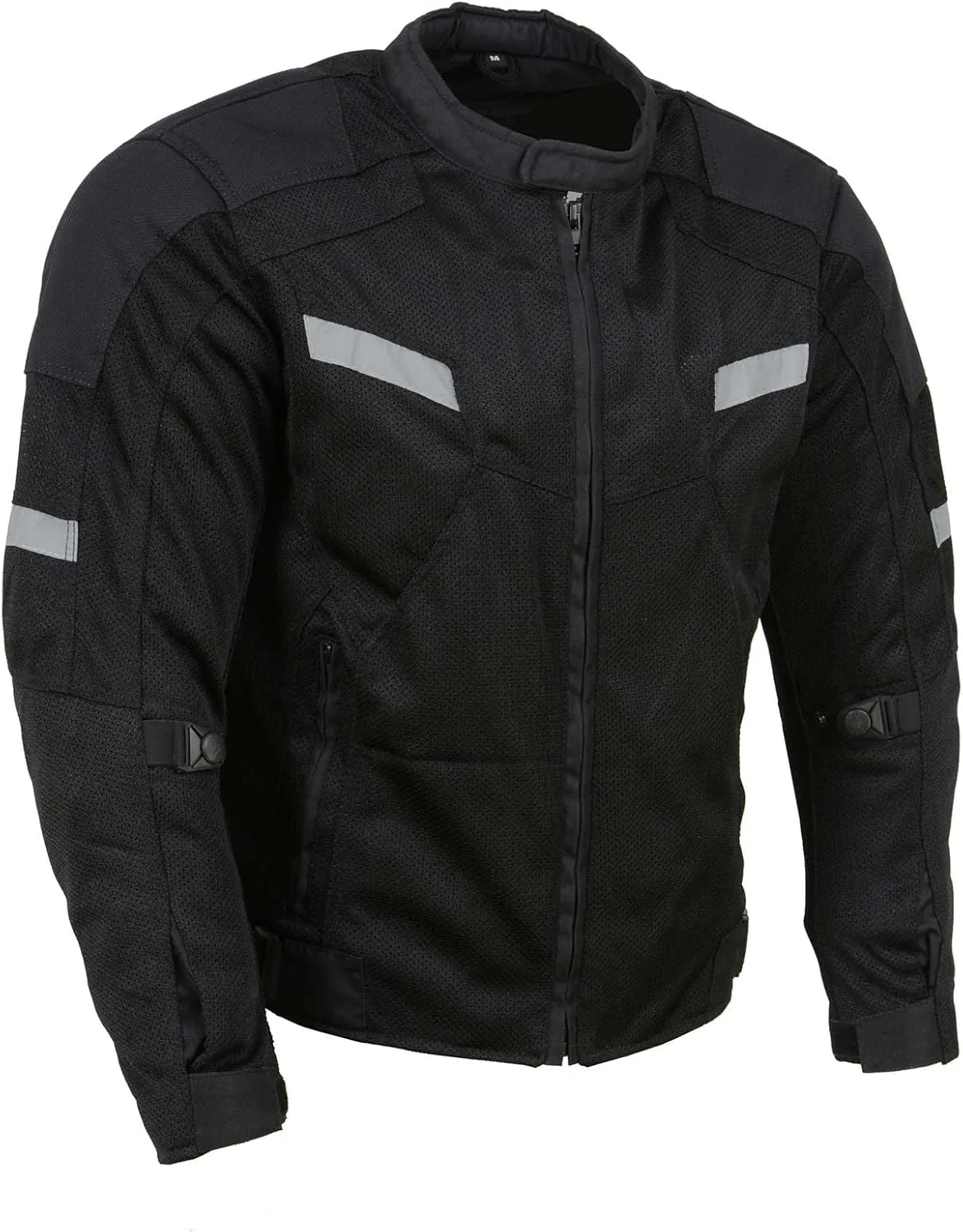 Milwaukee Leather MPM1792 Men's Black CE Armored Textile Motorcycle Jacket- All Season Biker Jacket