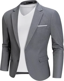 MrSure Mens 2 Buttons Linen Blazer, Casual Sport Coat, Solid Lightweight Suit Jacket for Daily MrSure Mens 2 Buttons Linen Blazer, Casual Sport Coat, Solid Lightweight Suit Jacket for Daily