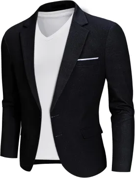 MrSure Mens 2 Buttons Linen Blazer, Casual Sport Coat, Solid Lightweight Suit Jacket for Daily MrSure Mens 2 Buttons Linen Blazer, Casual Sport Coat, Solid Lightweight Suit Jacket for Daily