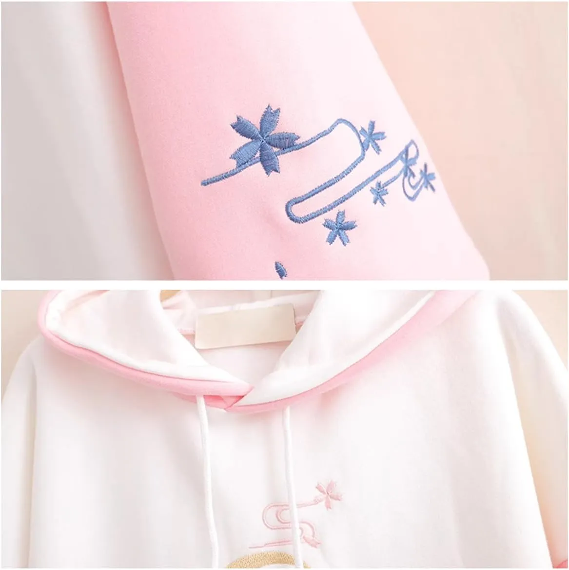 Packitcute Cute Graphic Hooded Sweatshirts for Teens Japanese Style Casual Soft Thick Warm Pullover Long Sleeve Hoodies Top