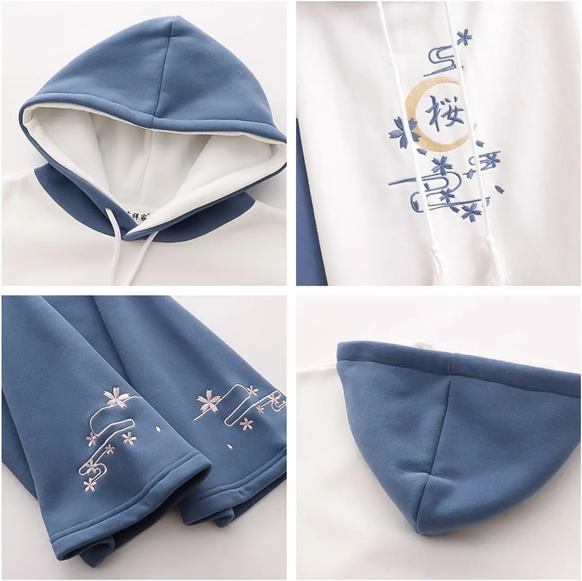 Packitcute Cute Graphic Hooded Sweatshirts for Teens Japanese Style Casual Soft Thick Warm Pullover Long Sleeve Hoodies Top