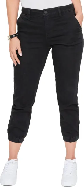 Royalty For Me Womens Women's Petite Mid Rise Joggers with Elastic Hem