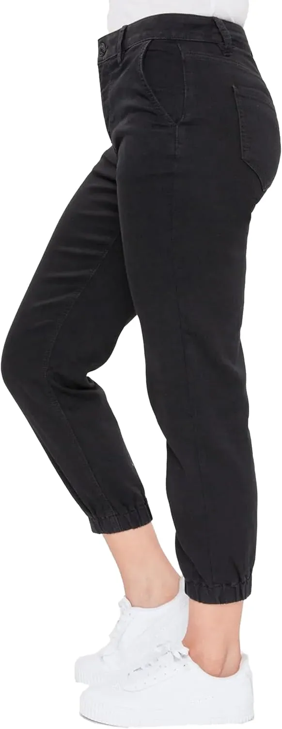 Royalty For Me Womens Women's Petite Mid Rise Joggers with Elastic Hem