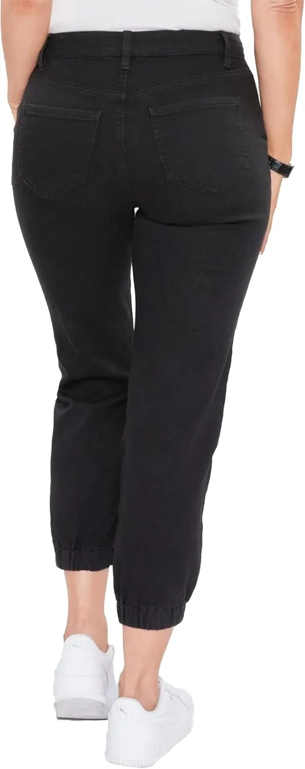 Royalty For Me Womens Women's Petite Mid Rise Joggers with Elastic Hem