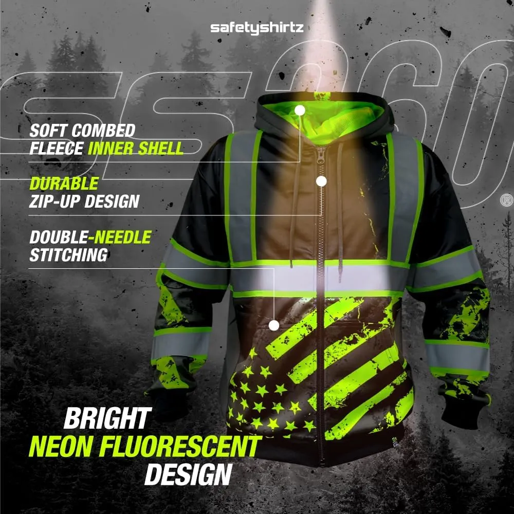 SafetyShirtz Men's SS360 ANSI Type-O Stealth Graphic Hoods and Zip Ups